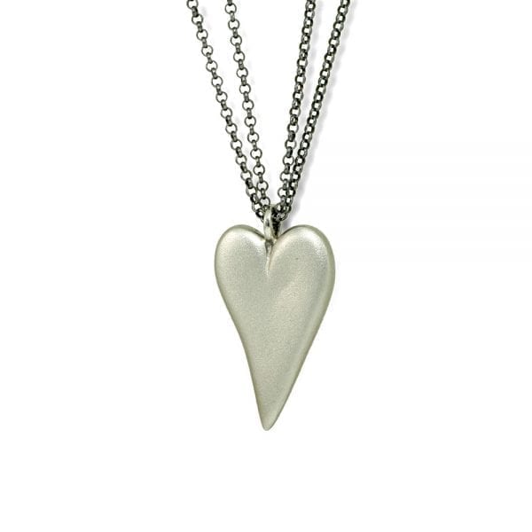 Silver Bewitched Heart Pendant by Scarab Jewellery Studio